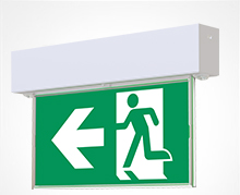 EXIT SIGN WITH BUITT-IN EMERGENCY LAMP HEADS